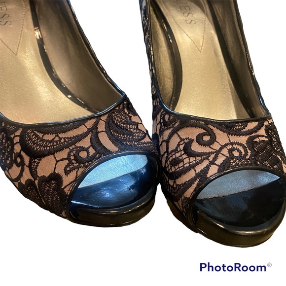 Guess Embroidered Lace-Look Stilettos - Picture 2 of 7
